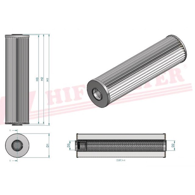 Filtre Hydraulique SH 66175 Hifi Filter référence fournisseur HIFSH66175
